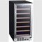 Edgestar 15 Inch Wide 30 Bottle BuiltIn Single Zone Wine Cooler with Reversible Door and LED Lighting CWR302SZ - alternate 1